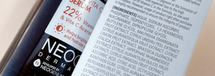 Neogen Real Vita C 22% Serum: серум с Аскорбил Фосфат Натрия, Аскорбиновой кислотой, Ниацинамидом, экстрактами “Acerola-plex”