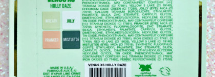 Lime Crime Venus XS "Holly Daze" - знакомство с брендом и мои впечатления от зелёной лимитки