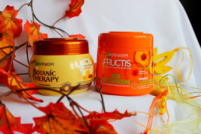 Мои спасатели волос питательные маски от  Garnier Botanic Therapy, Garnier Fructis SOS Восстановление, Compliment Oil Therapy, Прелесть Professional