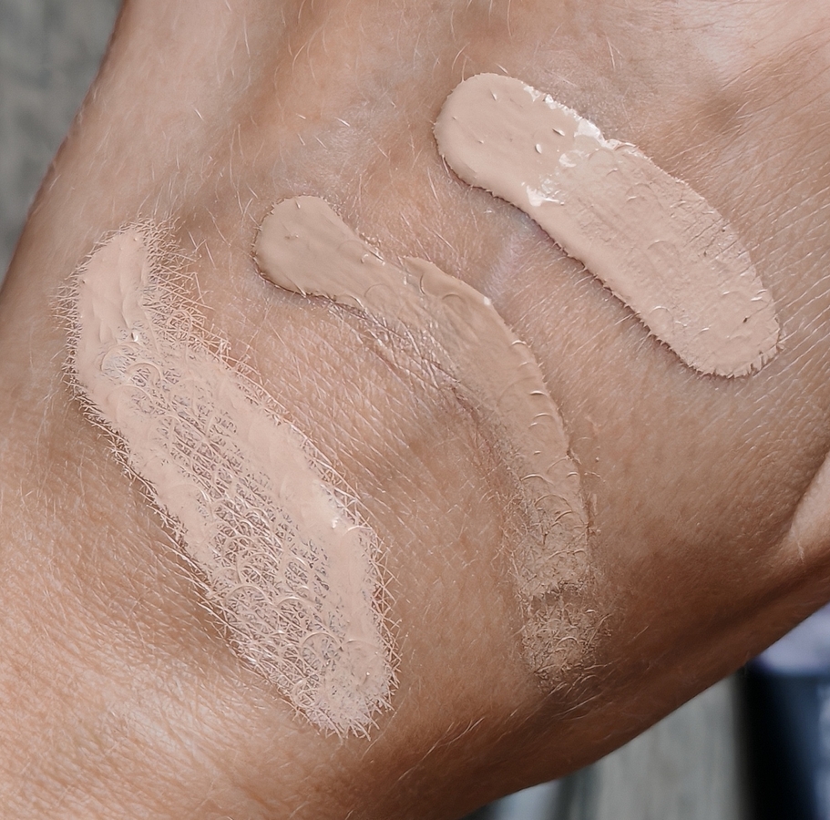 Слева направо: Influence, Oriflame, Shiseido