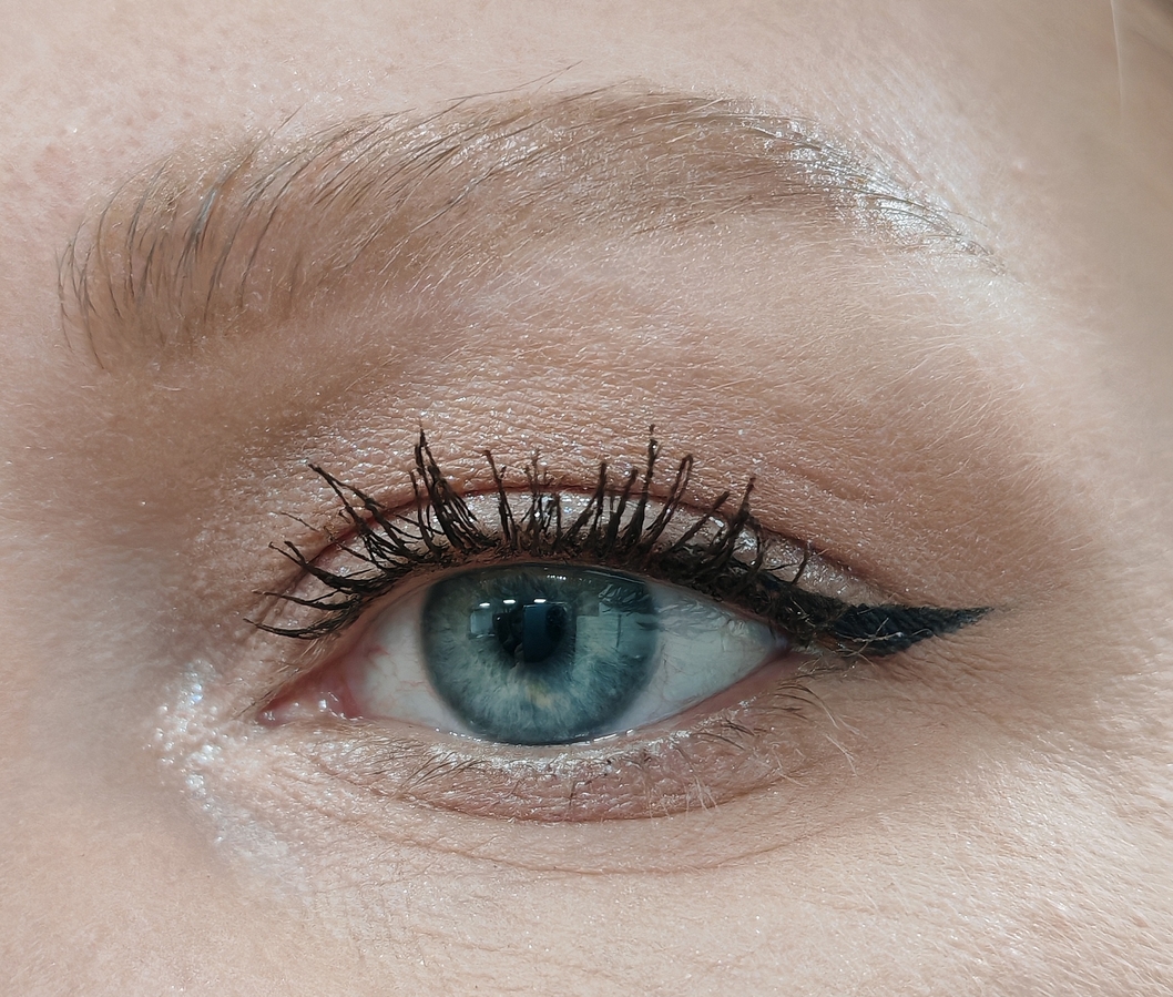 Коллекция AI collection: На все веко тени 02, во внутреннем уголке тени 01, подводка и тушь.