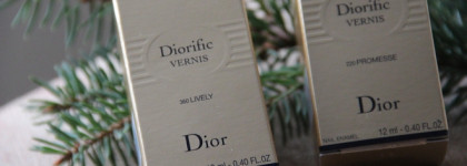 Нежные лаки Diorific Vernis в оттенках 220 Promesse и 360 Lively из рождественской коллекции Dior Midnight Wish Holiday Collection 2018
