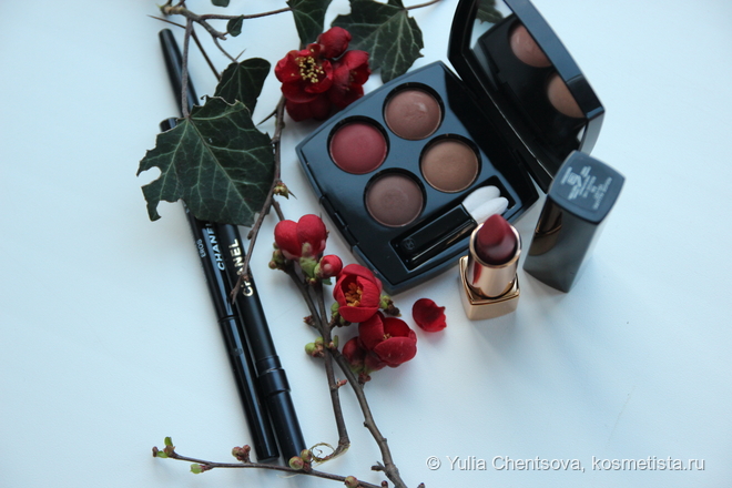 Цвета-символы дома Chanel в моем макияже: красный, черный и белый