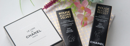 Le temps des Lions: помады Rouge Allure Velvet de Lion (Chanel) в оттенках 247 Rouge Impulsif и 257 Rouge Triomphal и впечатление от аромата Le Lion de Chanel