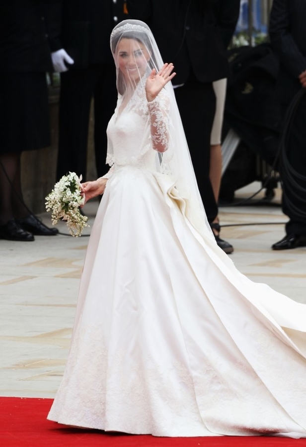 Кейт Миддлтон в день своего бракосочетания в апреле 2011 года.