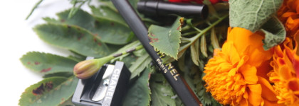 Нюд с карандашом для для губ Le Crayon Lévres в оттенке 164 Pivoine и блеском Rouge Coco Gloss в оттенке 722 Noce Moscata от Chanel