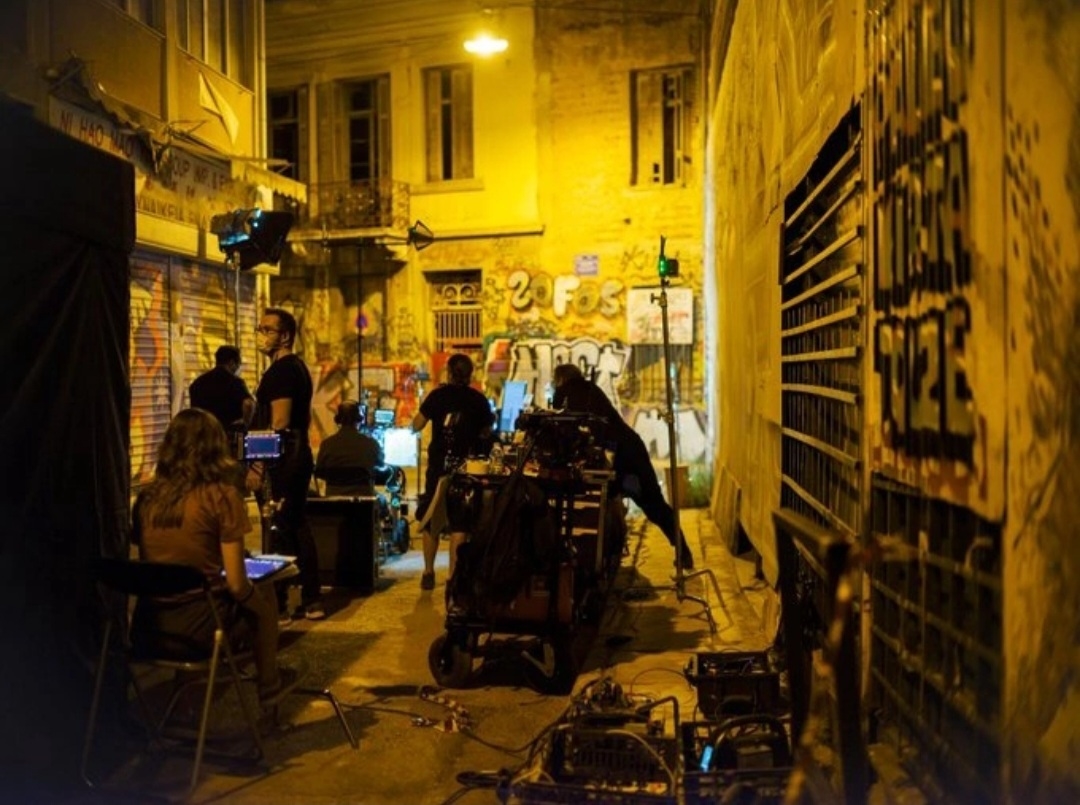 Съемки " Crimes of the future" в Афинах. Фото из источника.