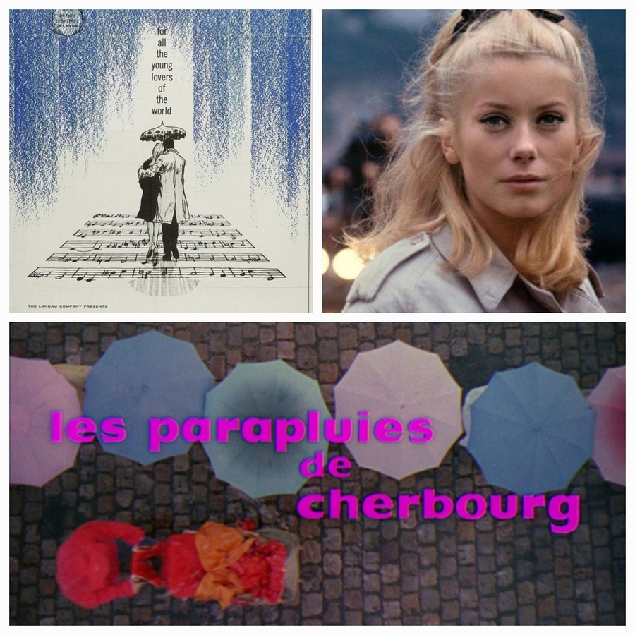 Постер к фильму " Шербурские зонтики", кадры из фильма.