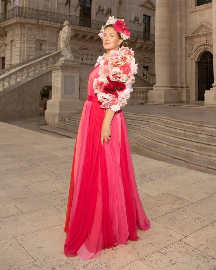 Актриса Дрю Бэрримор  на показе Dolce&Gabbana Alta Moda