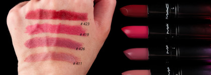 MAC Love me Lipstick оттенки # 411, # 419, # 423, # 426