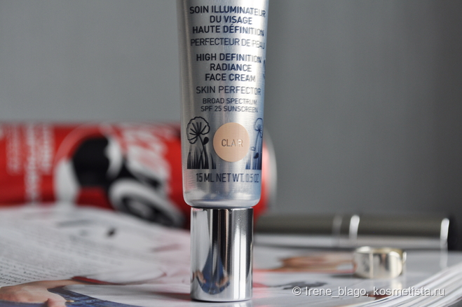 Украшение кожи при помощи Морковного, т. е Светлого оттенка Clair от Erborian CC Creme HD Radiance SPF25