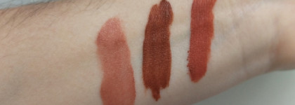 Моя коллекция жидких продуктов для губ в теплой гамме