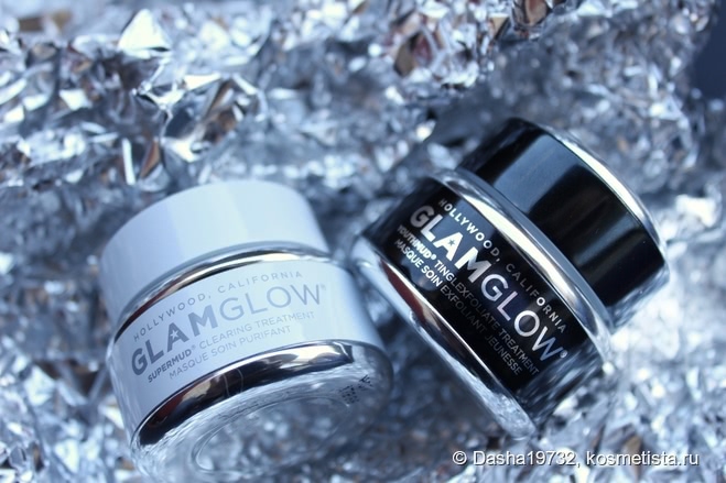 Сравнение чёрной и белой масок GlamGlow. Youthmud Tinglexfoliate Treatment и Clearing supermud treatment