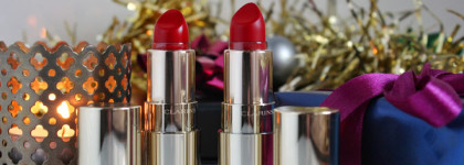 Идеальный красный: YSL Rouge Pur Couture 01, Clarins Joli Rouge 742, Clarins Joli Rouge Velvet 742v, Dior Rouge 999, Lancome L'absolu Lacquer 134