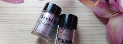 Рассыпчатые сияющие пигменты NYX Professional Makeup Pigments в оттенках 21 - Metallic Velvet и 09 - Froyo/Yogourt Glace