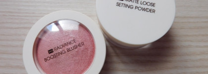 Косметика из магазинчика Miniso: румяна 1+1 Radiance Boosting Blusher и рассыпчатая пудра 1+1 Matte Loose Setting Powder