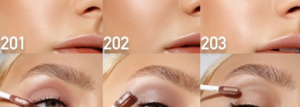 Для быстрого макияжа глаз в стиле Nude. Сатиновые жидкие тени для век Luxvisage Liquid Eyeshadow Satin Nude Super Stay 206
