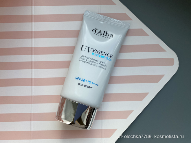 Корейский санкскрин с белым трюфелем. D'Alba Waterfull Essence Sun cream Spf50+