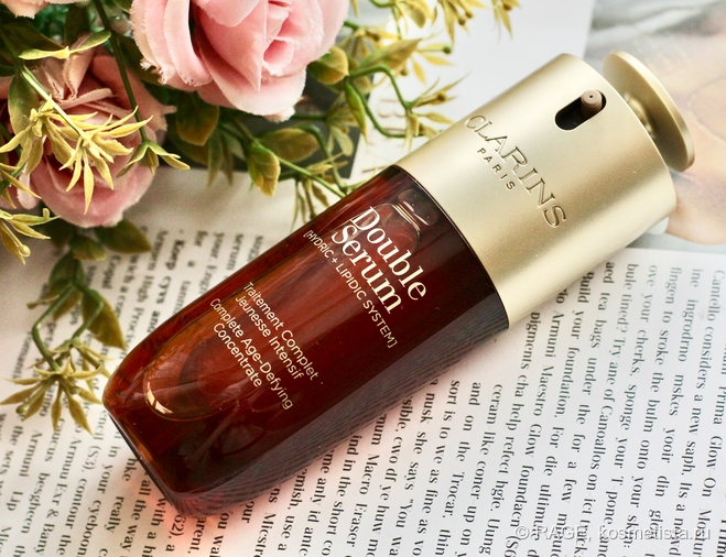 Обновлённая сыворотка Clarins Double Serum, эффект на сухой коже 35+
