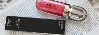 Губы в глазури: Kiko Milano 3D Hydro Lipgloss в оттенке 12 Pearly Amaryllis Red
