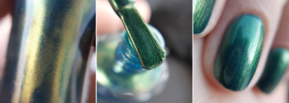 Лак от TopFace Lasting Color Nail Enamel в оттенке 053, изумруд и золото в одном флаконе