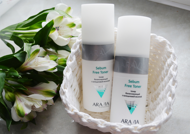 Тонер с салициловой кислотой Sebum Free Toner Aravia Professional ...