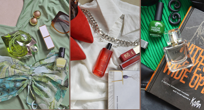 Flatlay. Три аромата - три образа