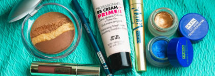 Яркий летний макияж "Бронза с синим акцентом"