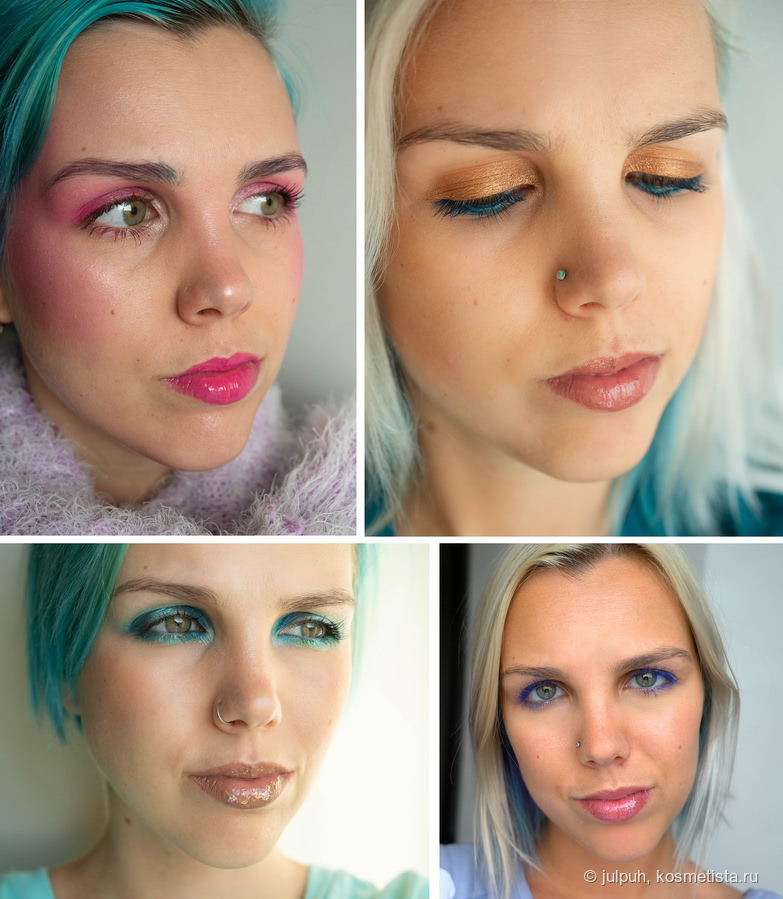 Примеры цветовой гаммы летних макияжей