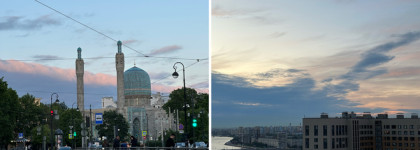 Макияж на двоих "Белые ночи в Петербурге: лиловый закат"