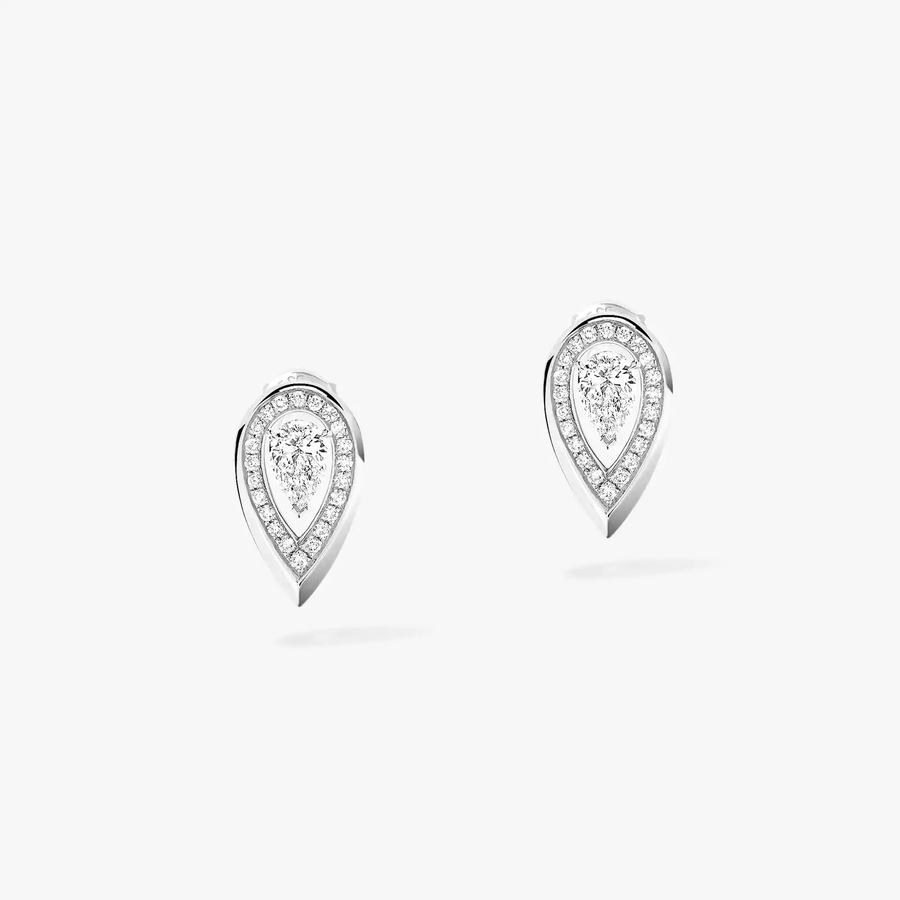 Анджелина Джоли. Серьги, White Gold Diamond Earrings Messika Fiery Studs.