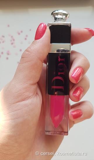 Моя любимая летняя помада Dior addict lacquer plump в оттенке 676 Dior Fever