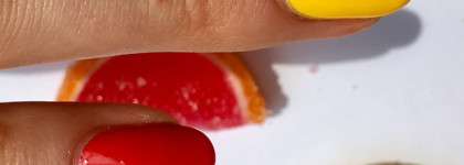 Лакоманьяк в гневе: Pupa Lasting Color Glossy Nail Polish 506 Fluo Yellow и 630 Geranium