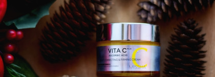 Крем для лица Missha Vita C Plus Spot Correcting&Firming Cream и восстанавливающий ампульный тонер Missha Bee Pollen Renew Ampoule Skin