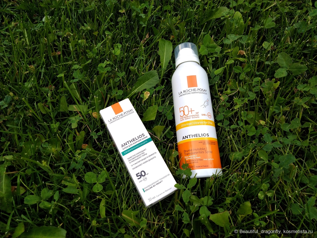 Солнцезащитный крем для жирной, проблемной, склонной к акне кожи лица SPF 50+/ PPD 27 и Солнцезащитный спрей-вуаль для лица и тела spf 50+/ 25 ppd Anthelios Xl  от La Roche-Posay