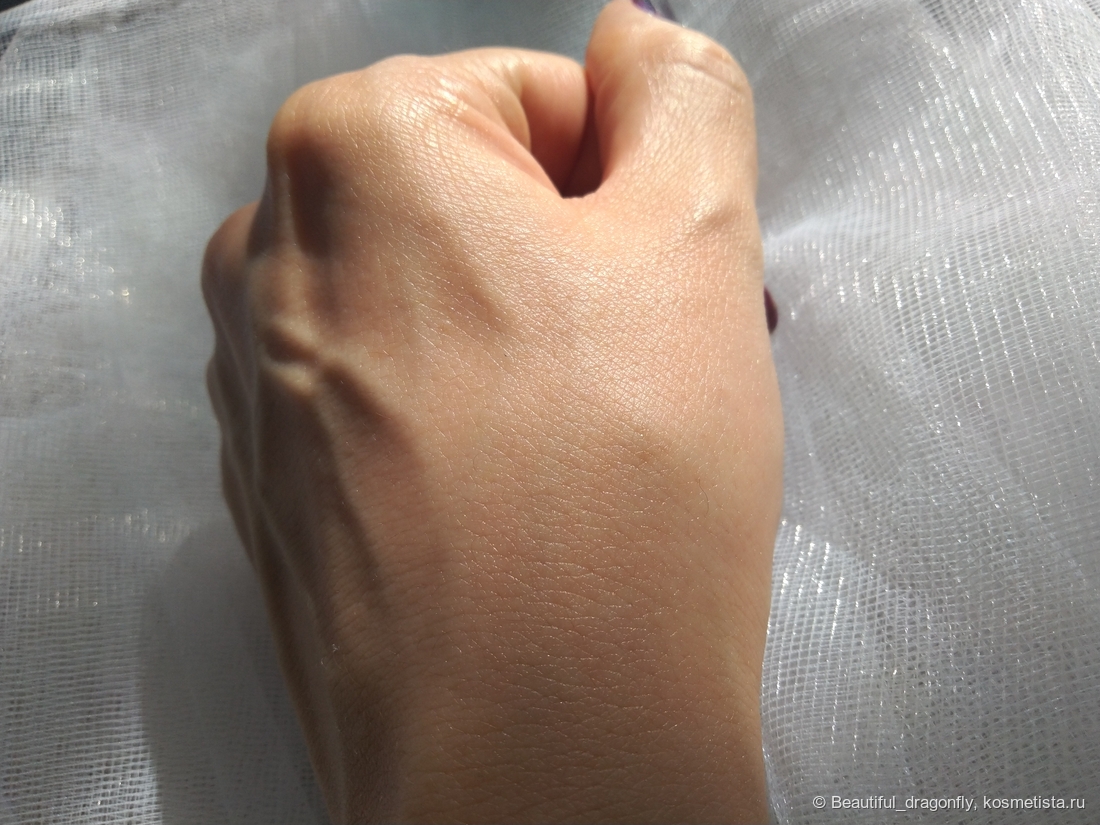 Кожа после распределения ночного крема