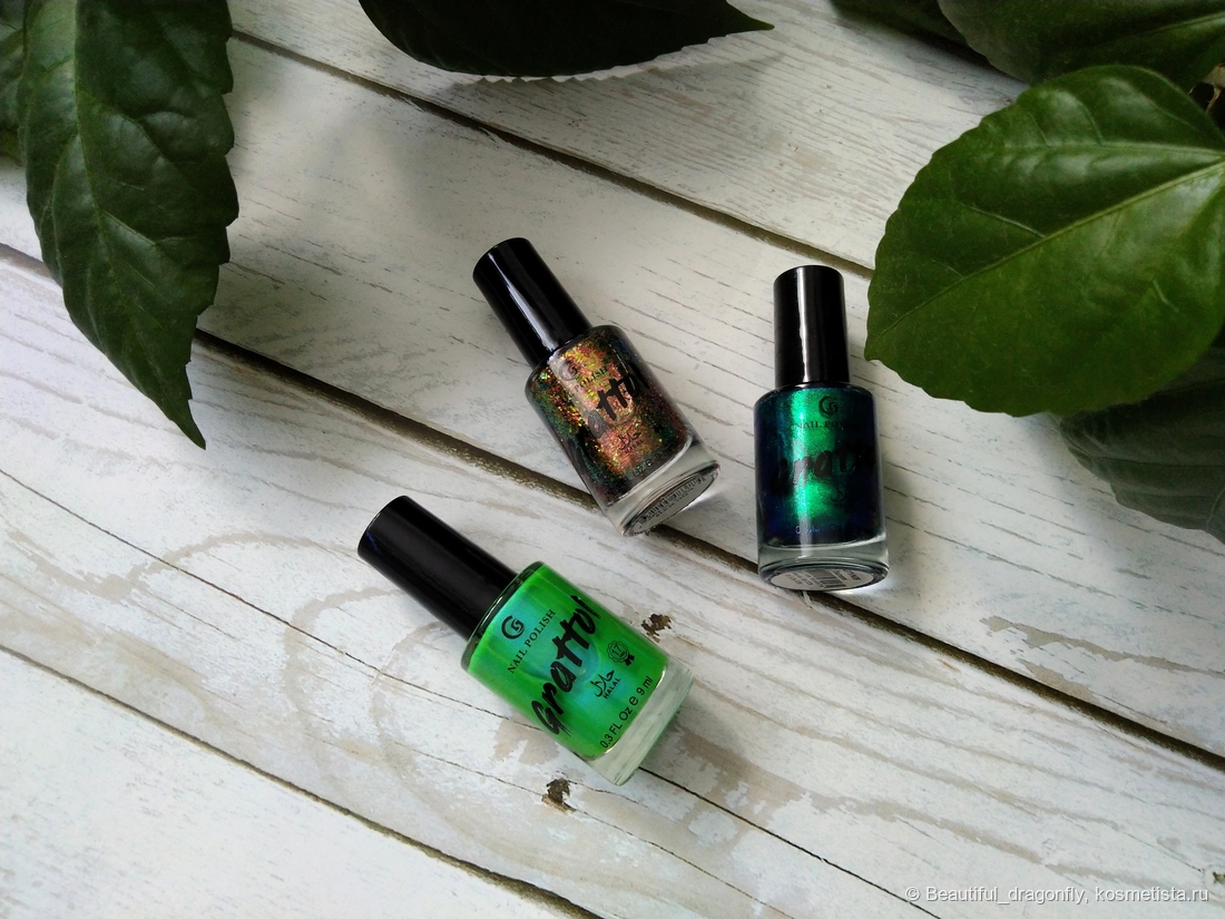 Лаки для ногтей Python, Tsunami, Tropical Rain от Grattol