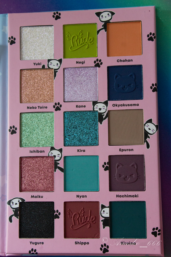 Manga Collection Pressed Pigments & Shadows - Cat Girl Chronicles by Rude  Cosmetics