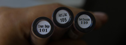 Matte Day с Luxvisage: жидкие тени в оттенках 101 Creme Beige, 105 Ash Lilac и 110 Dark Chocolate