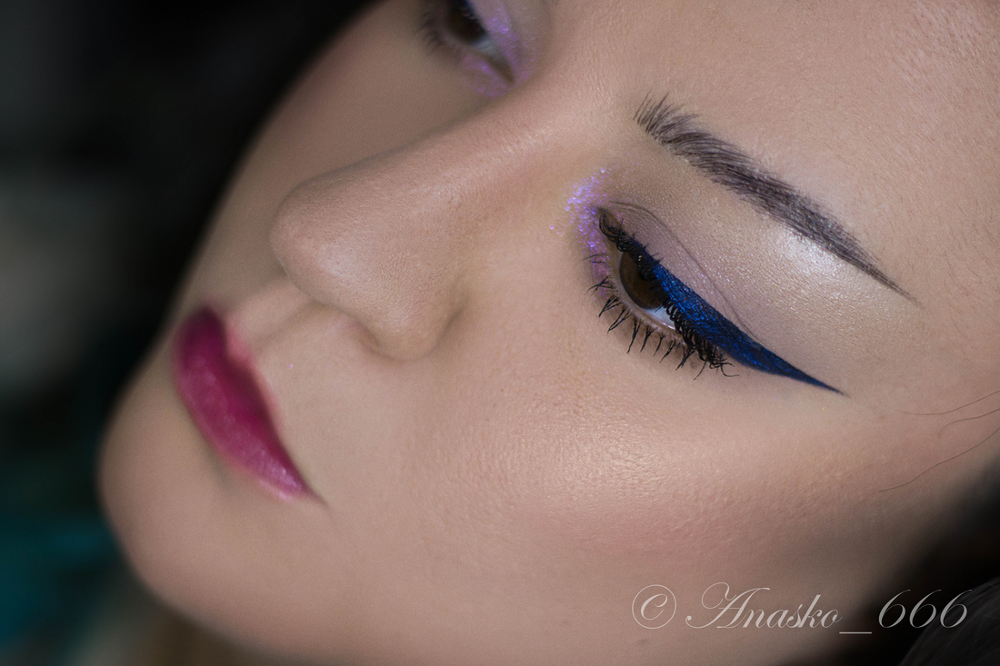 Crevice на все подвижное веко, Resin на нижнем веке