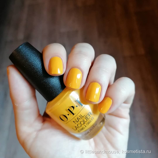 Жёлтый лак для ногтей OPI Sun, sea and sand in my pants. Солнечный и сочный
