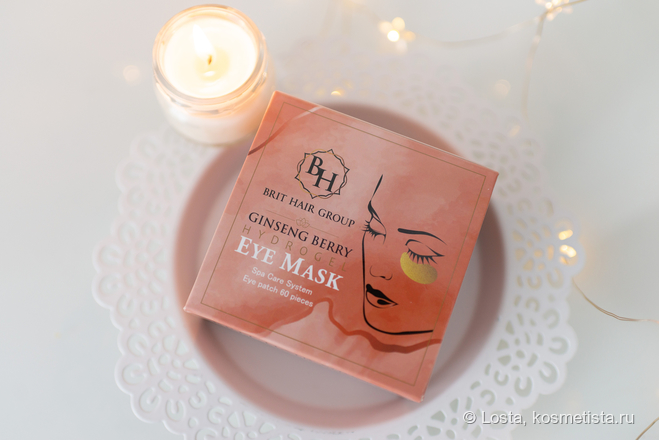 Гидрогелевые патчи Brit Hair Group Gold Hydrogel Eye Mask с женьшенем и ...