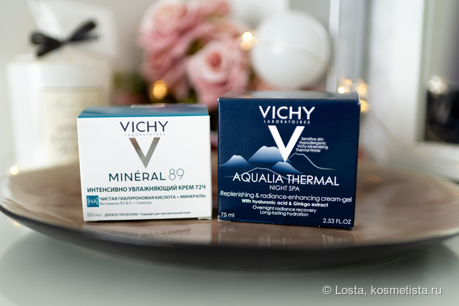 Идеальная парочка Vichy: увлажняющий крем Mineral 89 и ночная крем-маска Aqualia Thermal