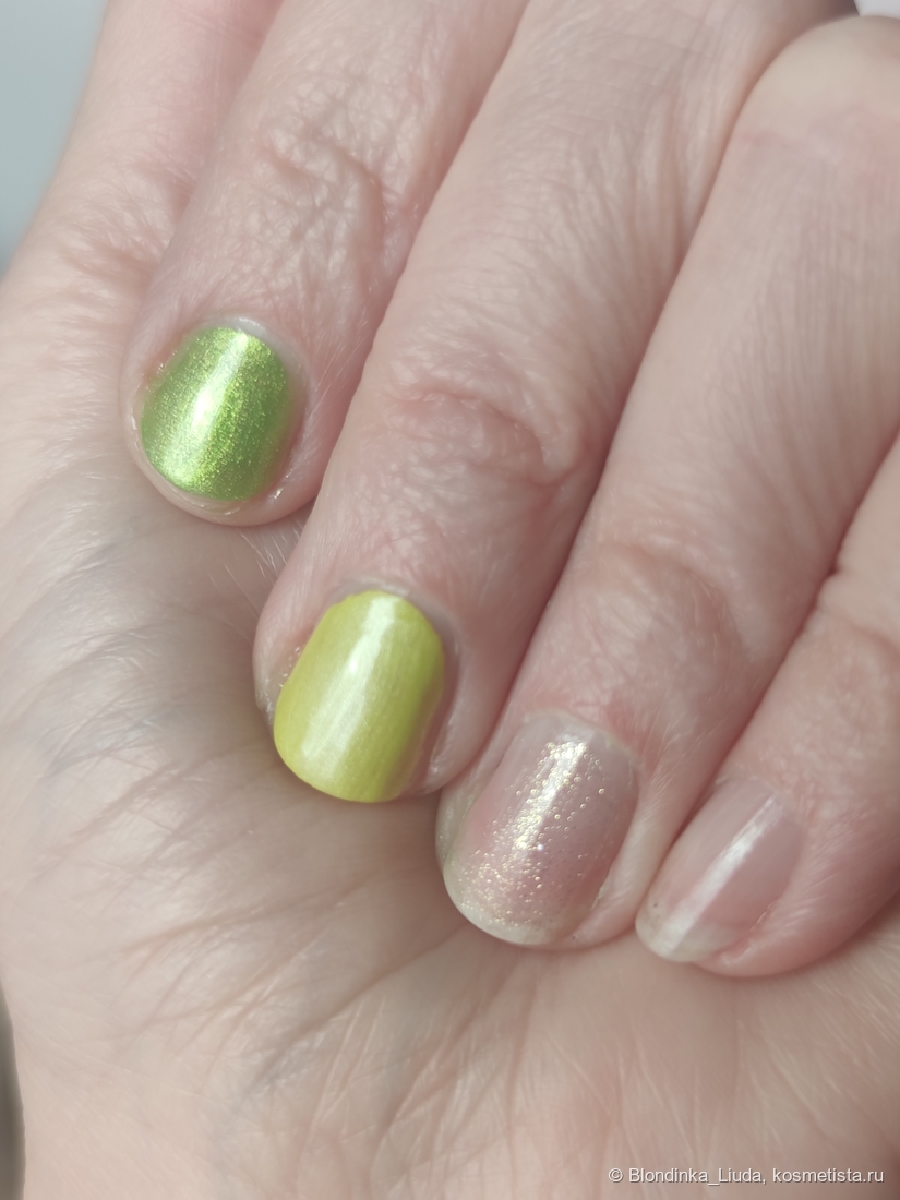 Один слой. Слева направо - Данс Легенд Степ ин стайл, Катрис тон 033, Тинт ми, тон 56