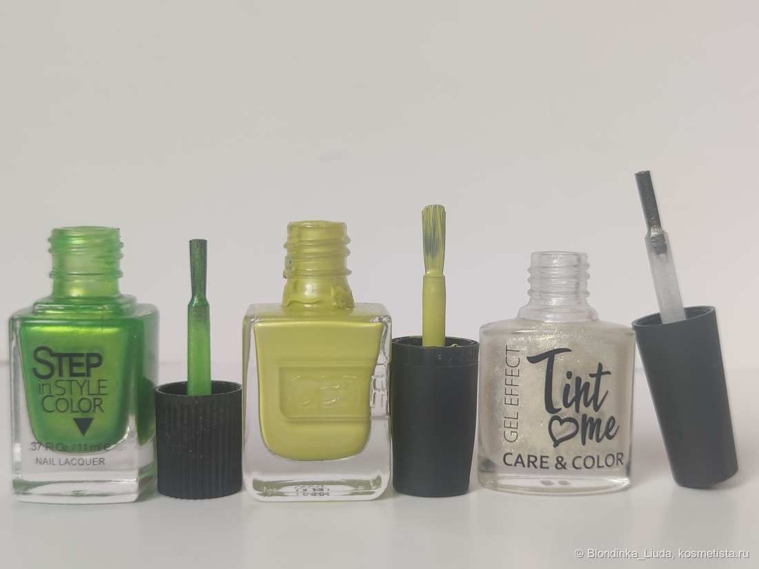 Кисти Слева направо - Данс Легенд Степ ин стайл, Катрис тон 033, Тинт ми, тон 56