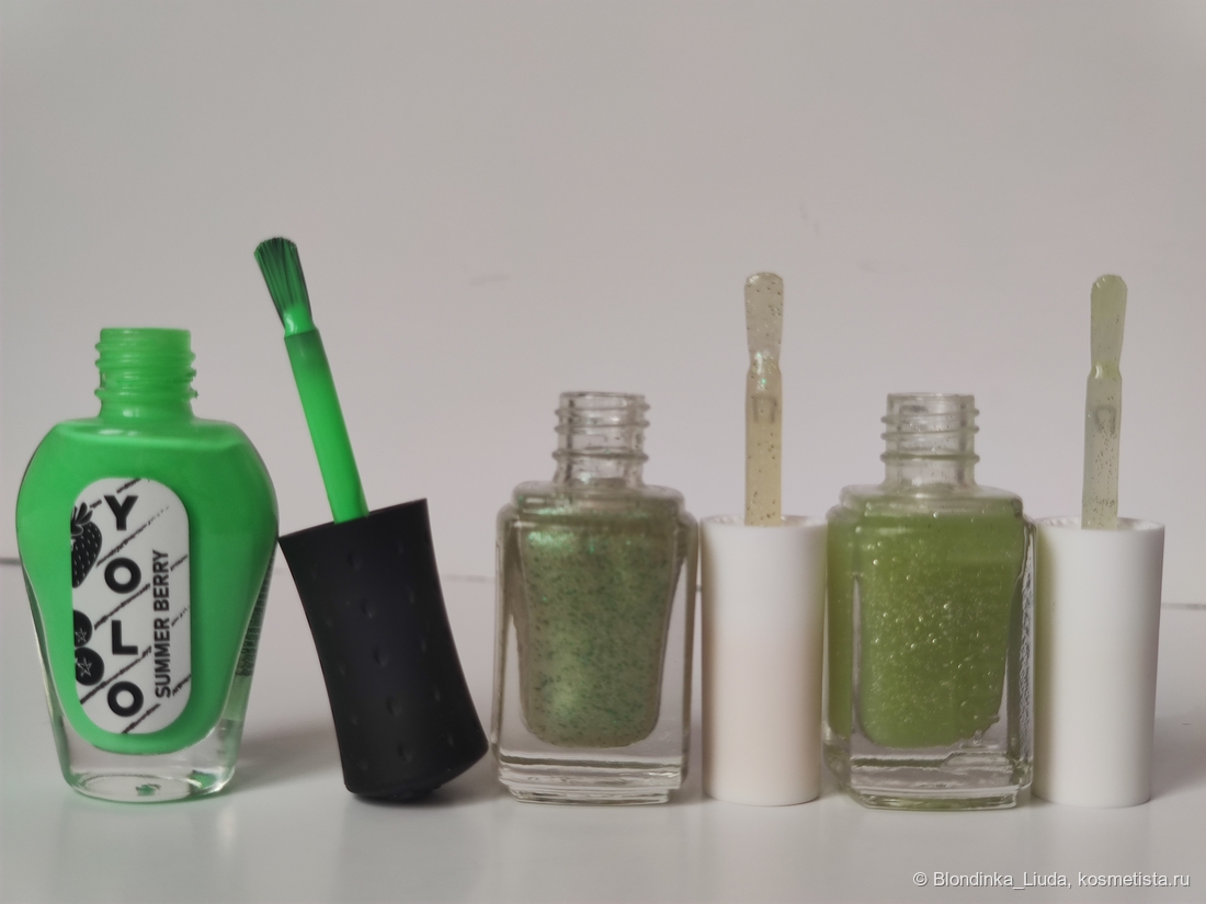 Кисти. Слева направо - Йоло , Френчи тон 391, Френчи, тон 378.