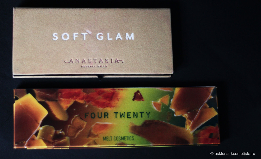 Anastasia Beverly Hills Soft Glam и Melt Cosmetics 420.