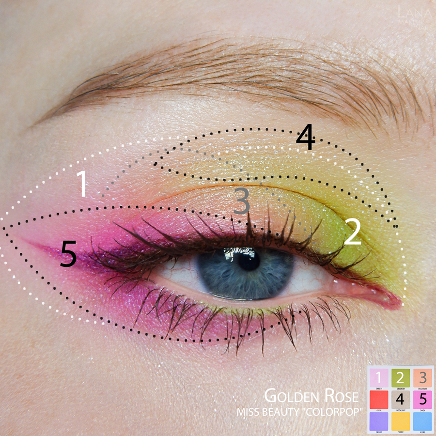 Golden Rose Miss Beauty eyeshadow palette "Colourpop"