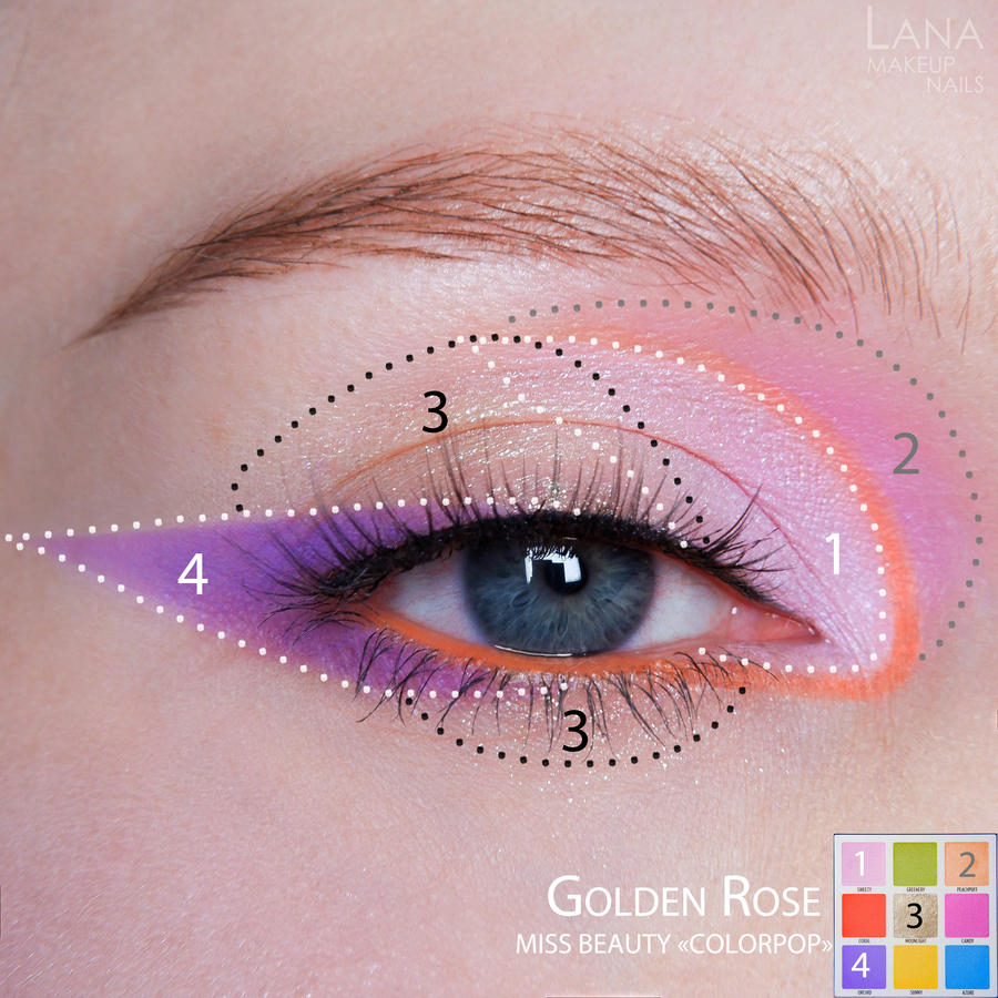 Golden Rose Miss Beauty eyeshadow palette "Colourpop"