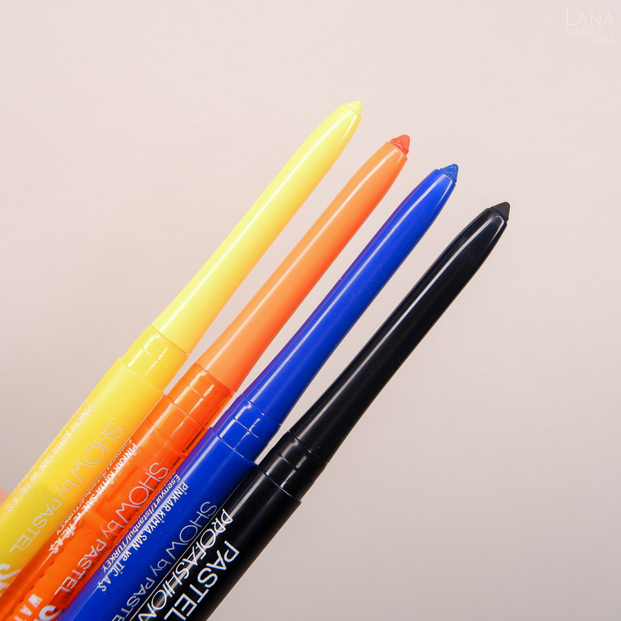 Карандаши Pastel Cosmetics "Show your game" 401,407,413 и eyematic kajal 320.